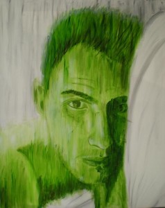 J.F. descansando Acrílico sobre lienzo 100cm x 81cm 21/03/2010