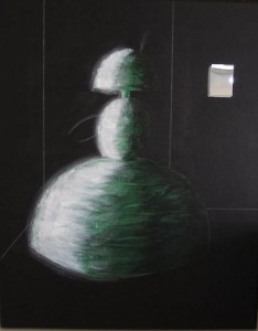 Menina con espejo Técnica mixta sobre lienzo 41cm x 33cm 01/03/2014