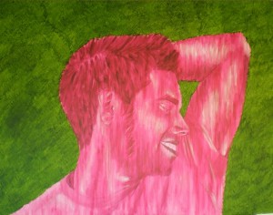 MIG tumbado sobre la hierba Acrílico sobre lienzo 146cm x 97cm 23/08/2009